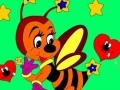 Kid`s coloring: Little bee
