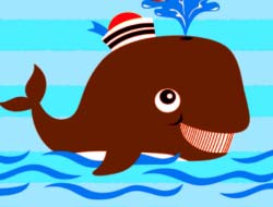 かわいいクジラのジグソーパズル 