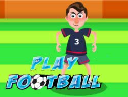 サッカーをする 