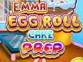 Emma Egg Roll Cake Prep