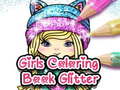 Girls Coloring Book Glitter 