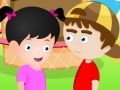 Kids park kiss