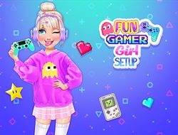 楽しいゲーマーガールのセットアップ 