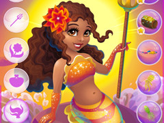 女の子のための人魚のドレスアップ .