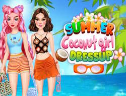 夏のココナッツガールのドレスアップ 