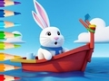 Coloring Book: Sailing Rabbit