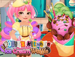 ロキシーズキッチン アイスクリームワッフル .