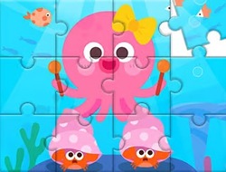 ジグソーパズル: かわいいタコ 