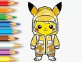 Coloring Book: Raincoat Pikachu