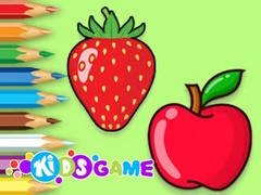 Coloring Book: Apple And Strawberry