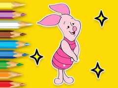 Coloring Book: Piglet With Balloon