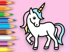 Coloring Book: Happy Unicorn