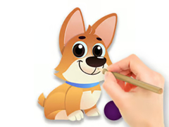 Coloring Book: Dog With Toy