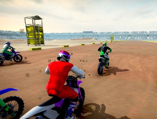 モトクロスダートバイクレースゲーム 