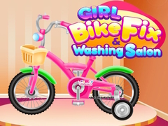 Girl Bike Fix Washing Salon