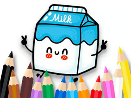 塗り絵: ミルク 