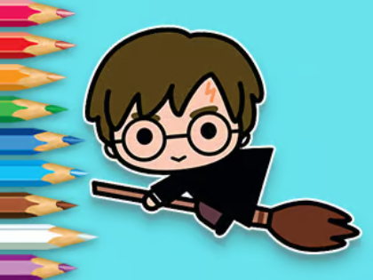 塗り絵: フライング ポッター 