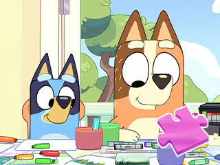 ジグソーパズル: Bluey Family Coloring Day 