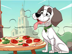 Jigsaw Puzzle: Dog Eating Pizza