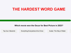 The Hardest Word Game