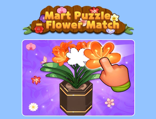 マートパズルフラワーマッチ .