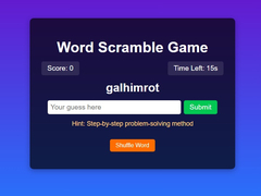 Word Scramble Game Challenge