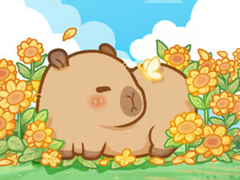 Jigsaw Puzzle: Capybara In Sunflowers