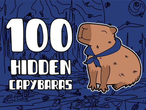 隠れカピバラ 100 匹 .