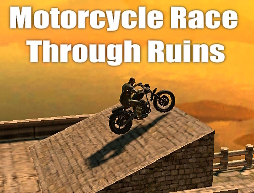 廃墟を巡るバイクレース 