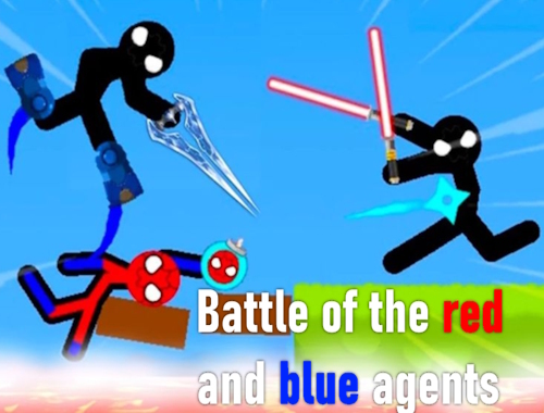 赤と青のエージェントの戦い .