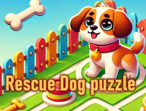 救助犬のパズル .