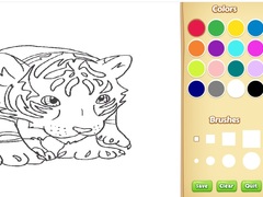Baby Tiger Coloring Book