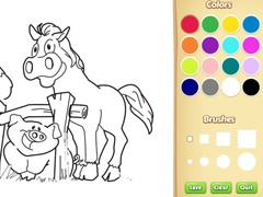 Farm Animals Coloring Book for Kids