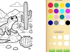 Desert Animals Coloring Book for Kids