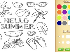 Hello Summer Coloring Book for Kids
