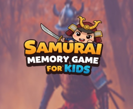 子供向けのサムライのメモリゲーム .