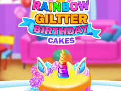 Rainbow Glitter Birthday Cakes