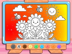 Coloring Book: Happy Flower