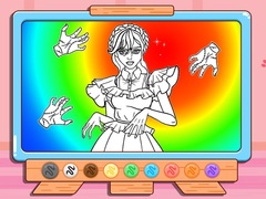 Coloring Book: Wednesday Addams Dancing