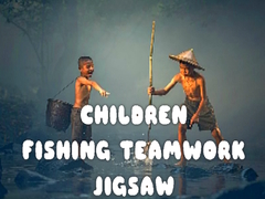 Children Fishing Teamwork Jigsaw