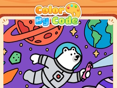Color By Code Space Bear