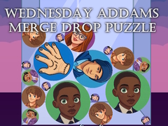 Wednesday Addams Merge Drop Puzzle