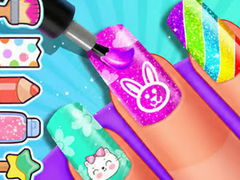 Coloring Book: Girls Nail Art Design