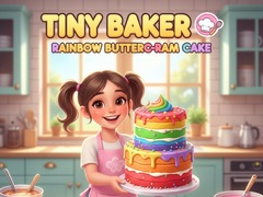 Tiny Baker: Rainbow Buttercream Cake