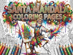 Santa Mandala Coloring Pages