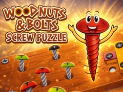 Wood Nuts and Bolts Screw Puzzle