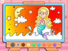 Coloring Book: Moonlight Mermaid