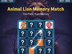 Animal Lion Memory Match