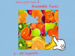 Square jigsaw Puzzle 2 - Assemble Fruits