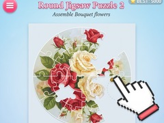 Round jigsaw Puzzle 2 - Assemble Bouquet flowers